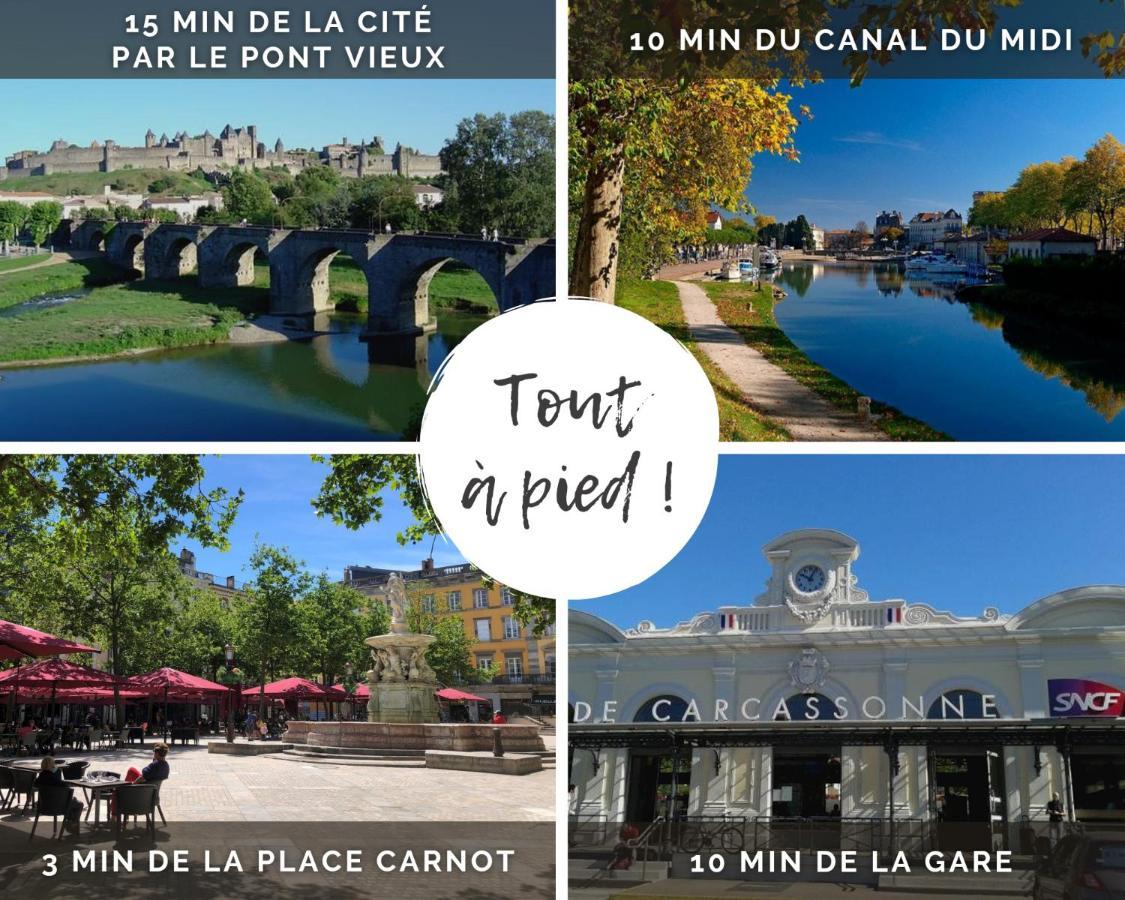 L'Escapade - Parking Gratuit - Wifi - Climatisation - Proche Cite - Tout Equipee Каркасон Екстериор снимка
